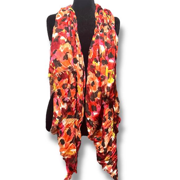 183. Unbranded long patterned open scarf - Picture 1 of 3